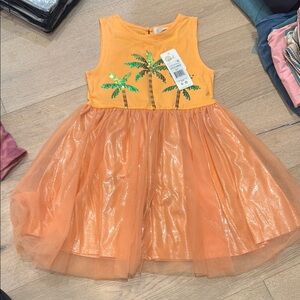 Peek Orange Palm Tree Dress